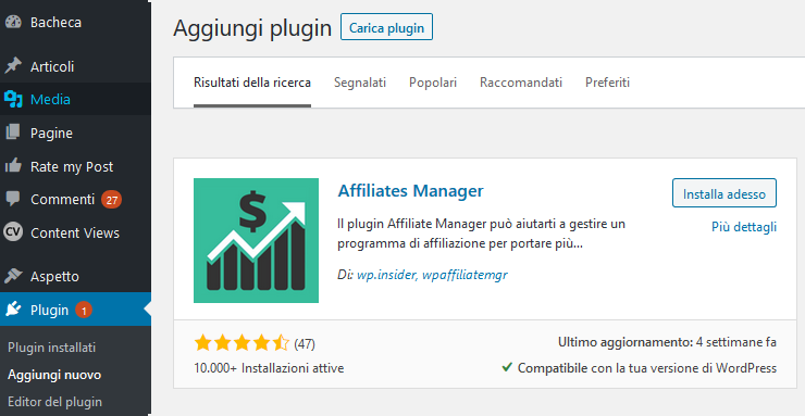 Plugin Affiliates Manager